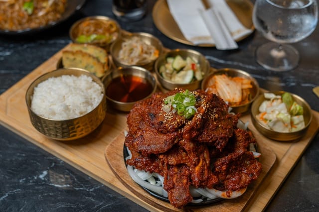 Korean Premium Spicy Galbi Meal.