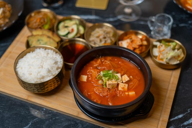 Kimchi Jjigae Meal.